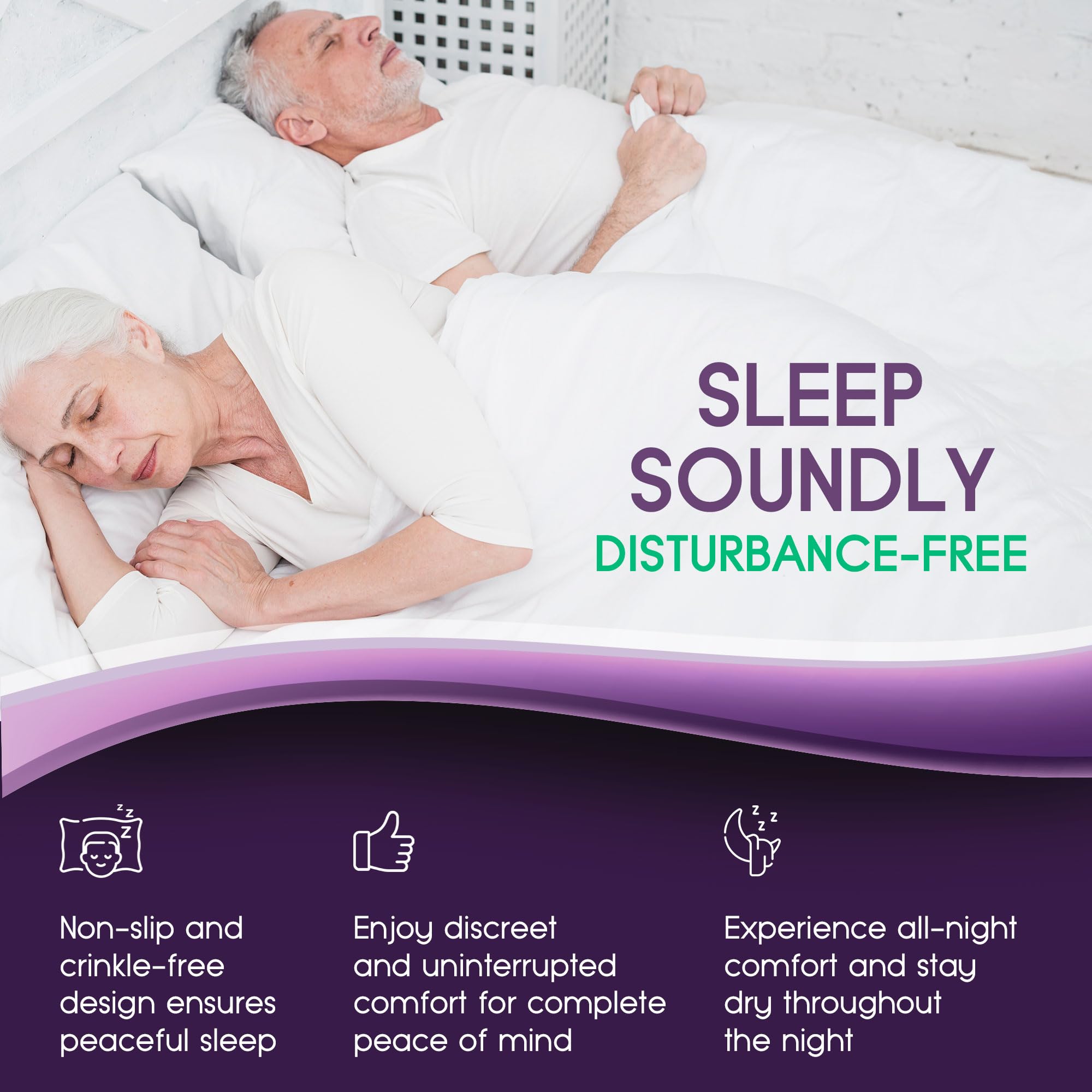 Royal Care assorted colors help blend with bedding while protecting surfaces.