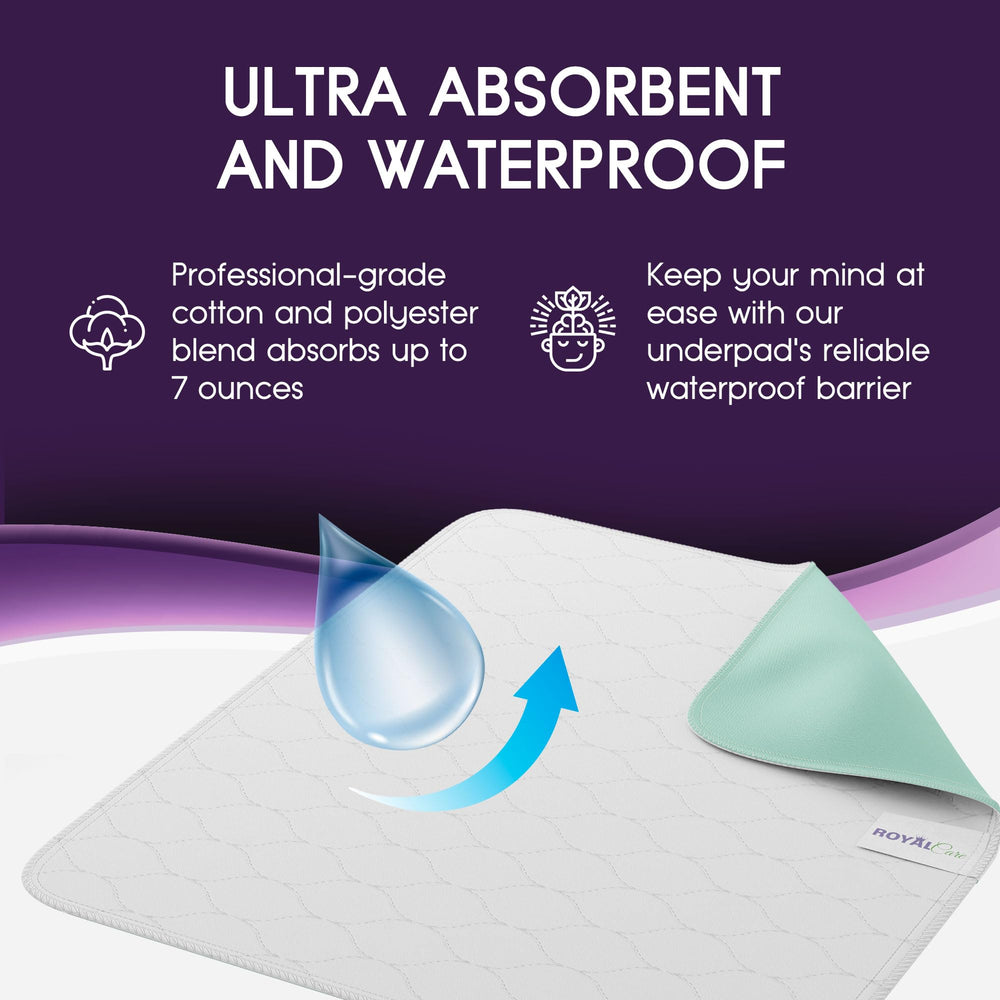 Royal Care non-slip bed pad stays in place and quietly protective.