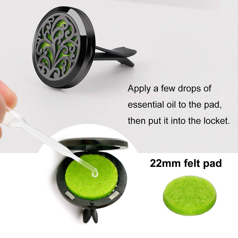 RoyAroma tree of life 30mm diffuser clip adding calm aroma while driving