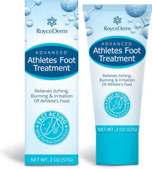 Roycederm Extra Strength Athletes Foot Cream bottle shown for fast, targeted relief.