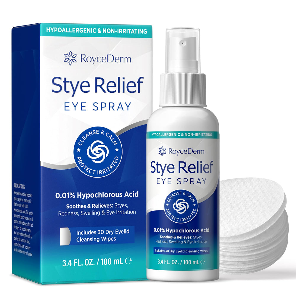 Roycederm niebla-tratamiento-orzuelo para alivio suave de ojos.