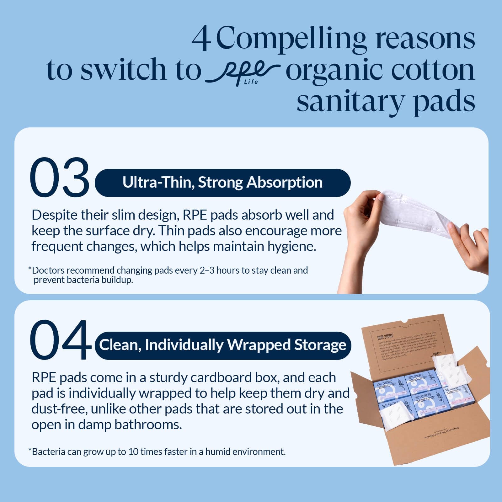 RPE Life unscented liner uses hypoallergenic materials for comfort.