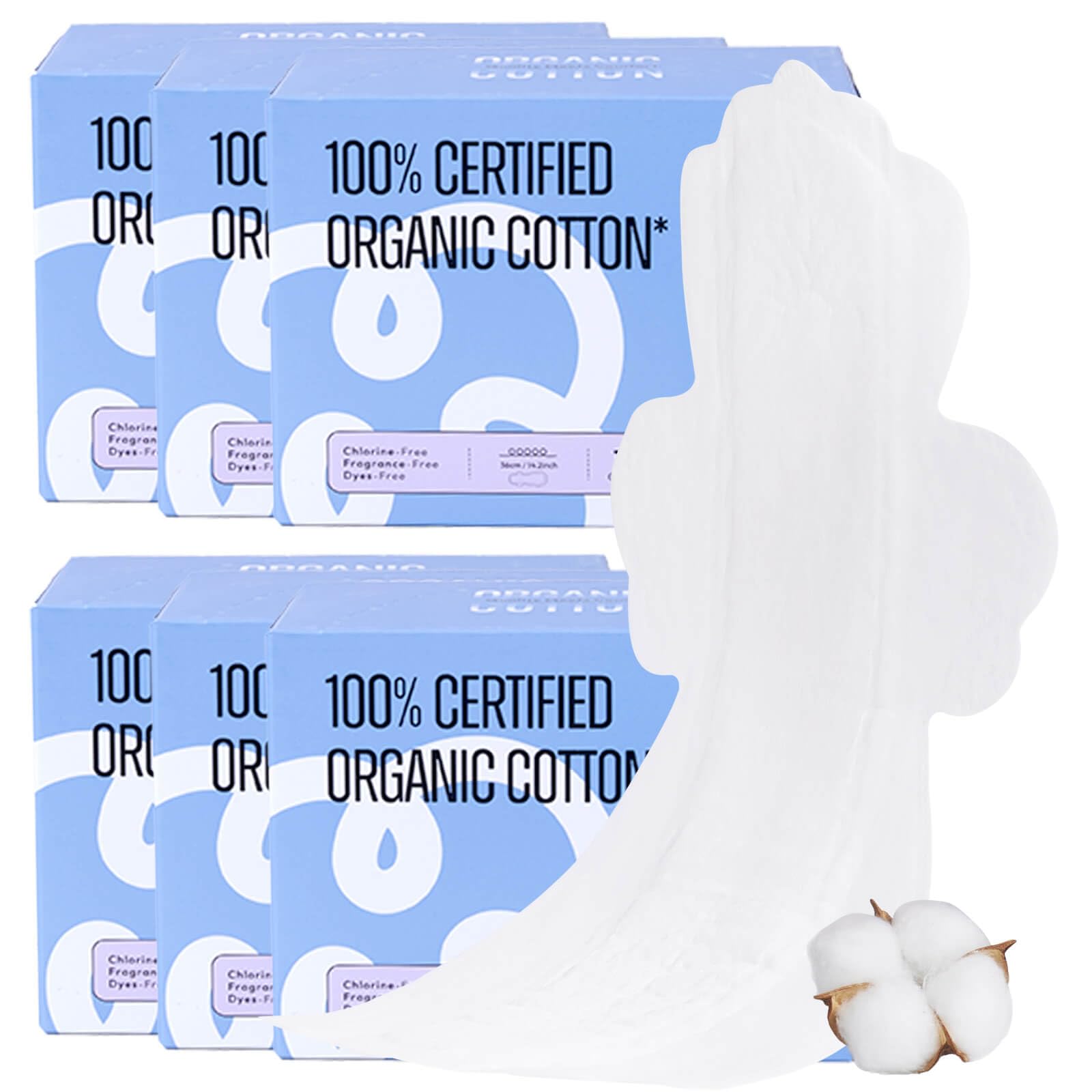 RPE Life overnight pad with wings secures heavy-flow night protection