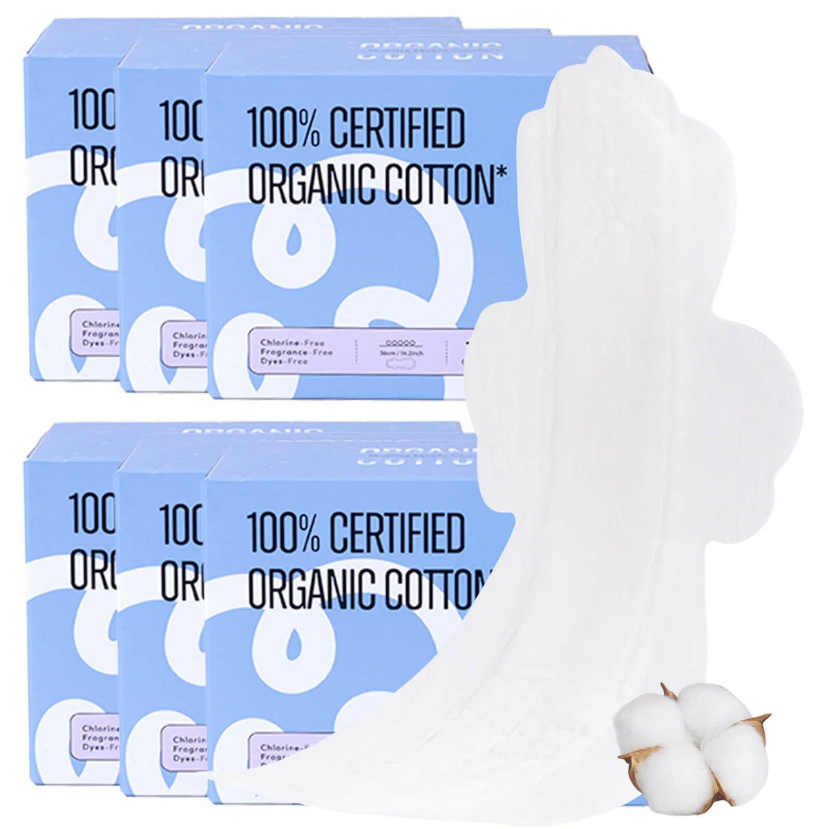 RPE Life overnight pad with wings secures heavy-flow night protection