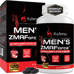 Rsferou ZMAFORCE for Men bottle, premium packaging for nightly recovery and vitality.