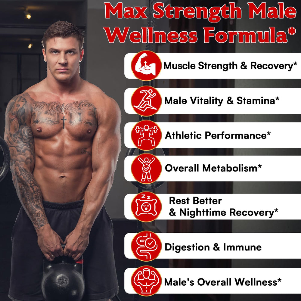 Rsferou ZMAFORCE zinc-magnesium blend image, emphasizing core ingredients for athletic performance support.