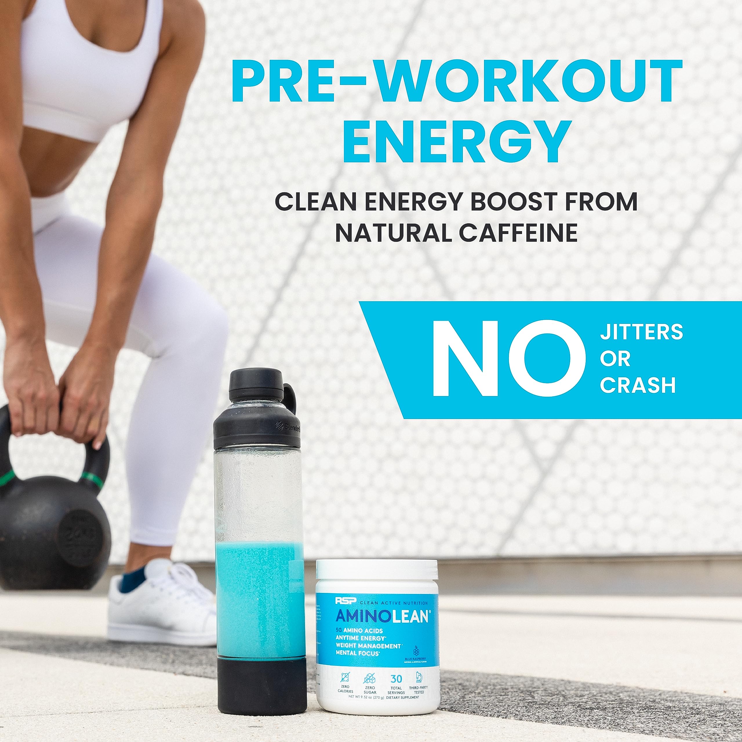 RSP NUTRITION AminoLean with green tea and CLA aids weight-friendly choices.