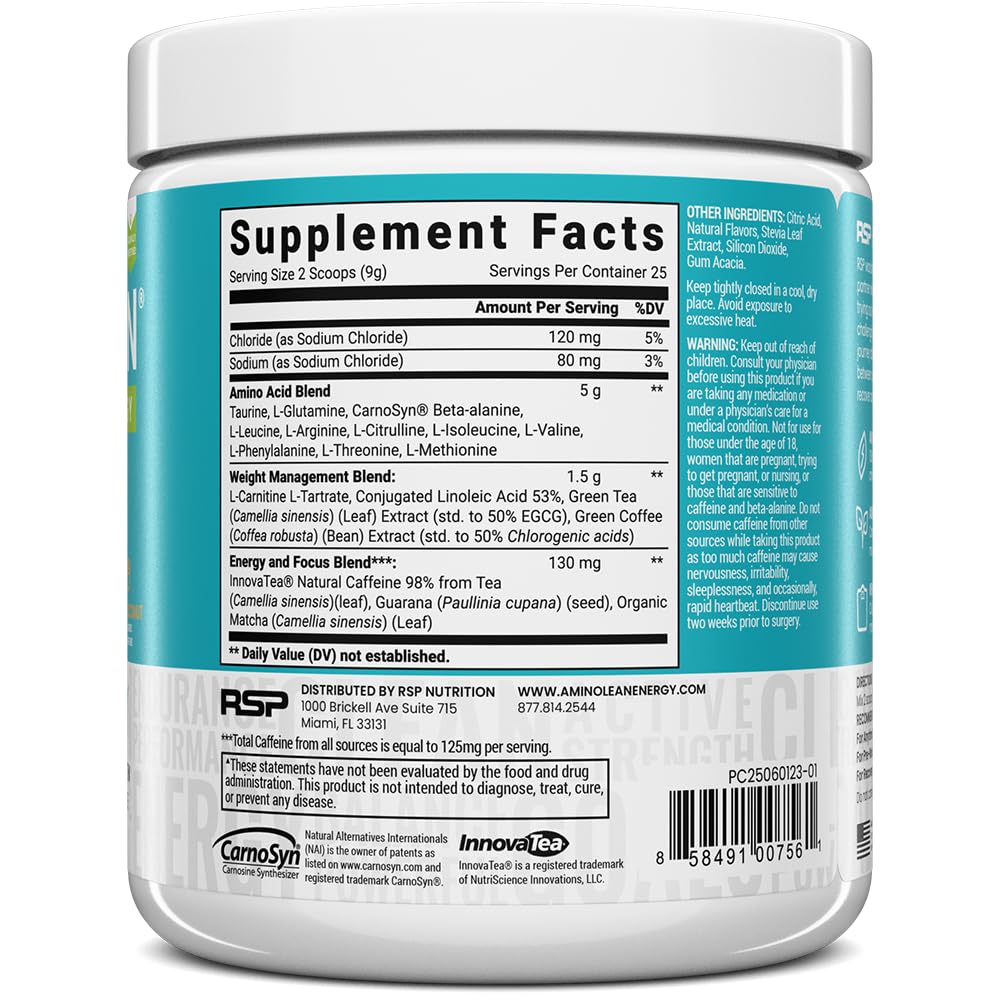 RSP NUTRITION AminoLean green coffee extract component for metabolic support