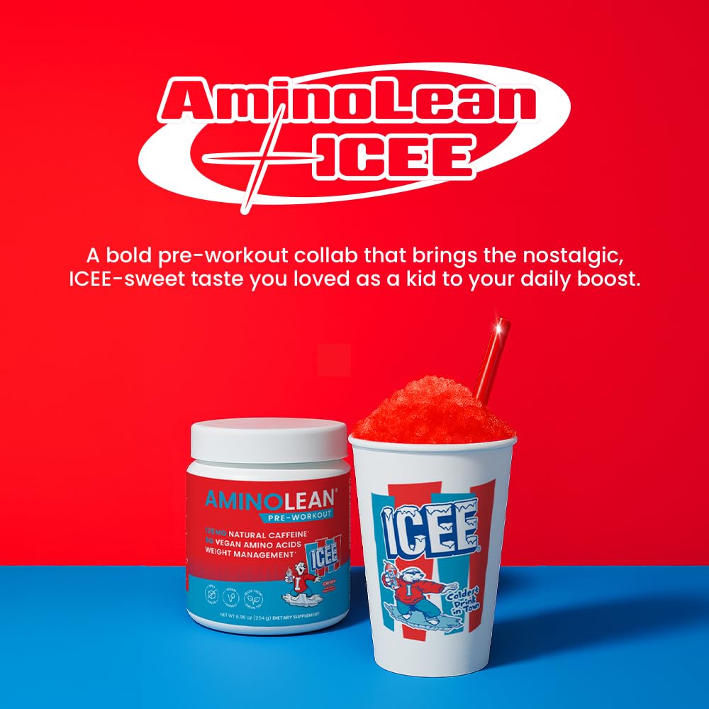 AminoLean Icee natural caffeine from green tea boosts alertness.