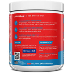 AminoLean Icee shaker closeup showing mixable vegan amino profile.