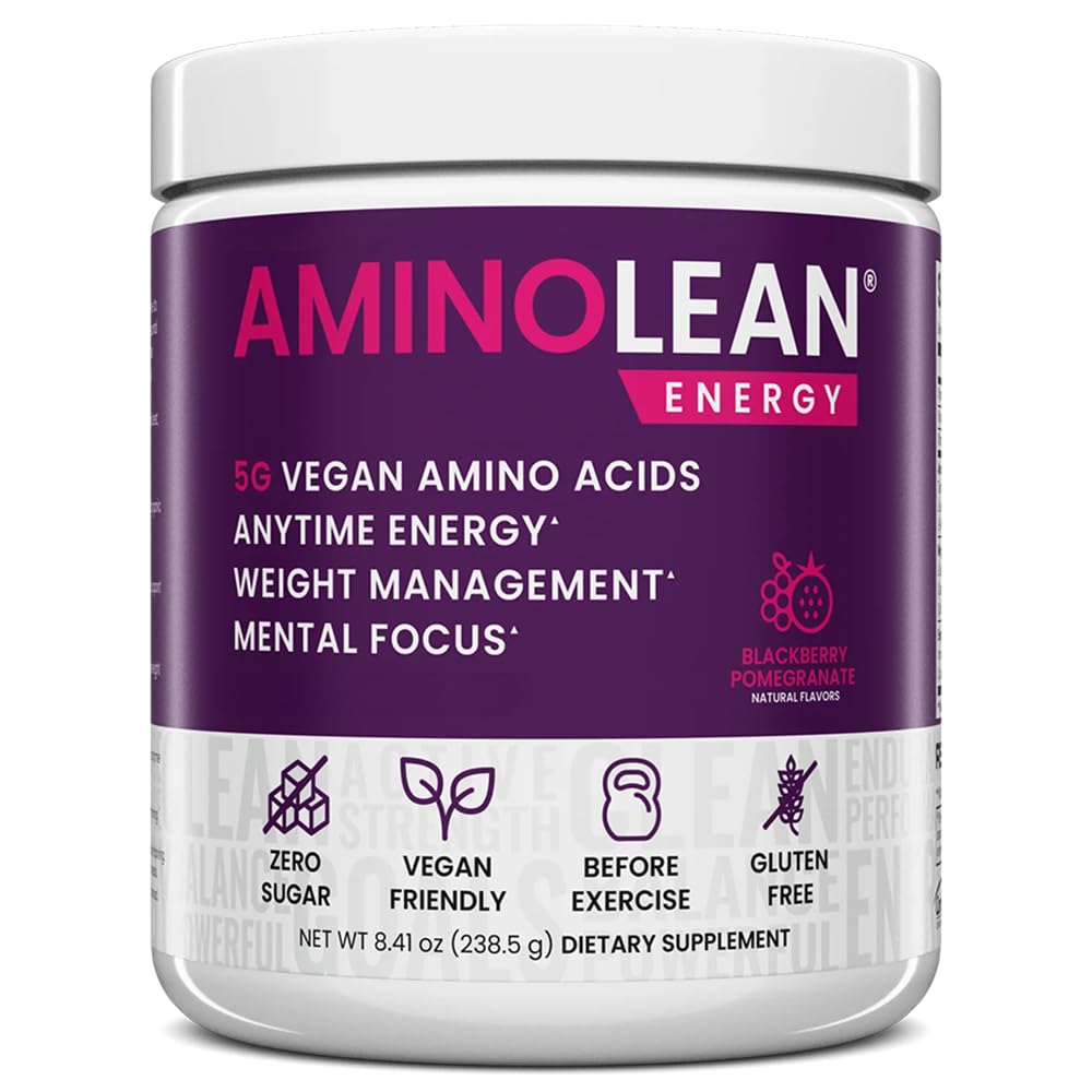 RSP Nutrition AminoLean pre-workout bottle delivers clean energy for workouts.