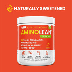 AminoLean mango scoop delivering vegan amino energy