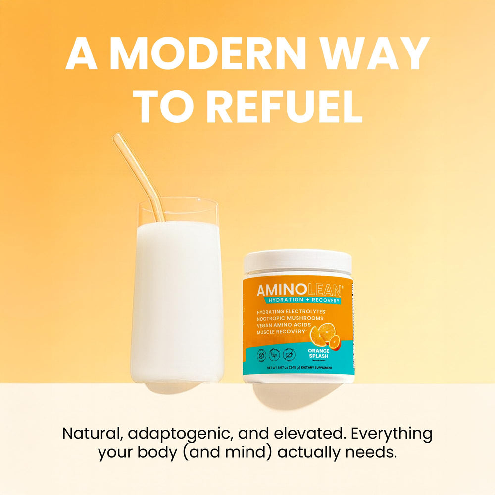 AminoLean sea minerals scoop highlighting electrolyte blend for hydration