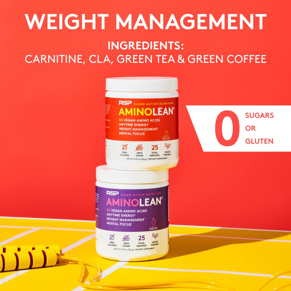 RSP NUTRITION AminoLean weight-management ingredients accompany workouts.