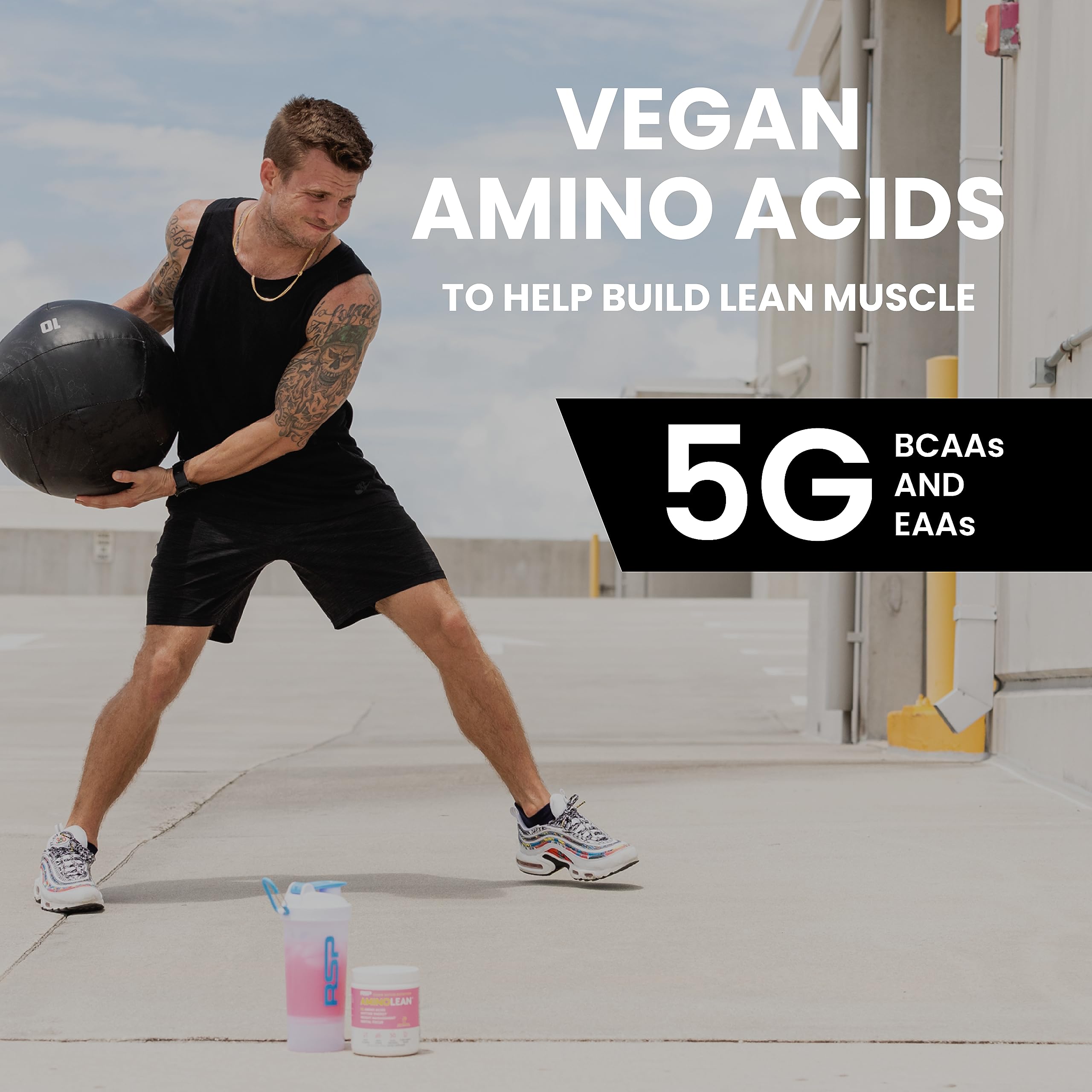 RSP NUTRITION AminoLean zero sugar formula for clean energy.