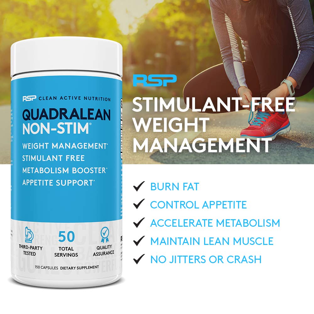 RSP QuadraLean label detail with transparent ingredient information
