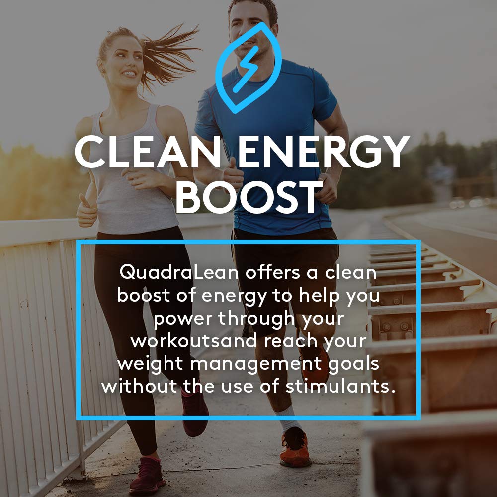 QuadraLean stack-ready setup suggesting compatibility with other supplements