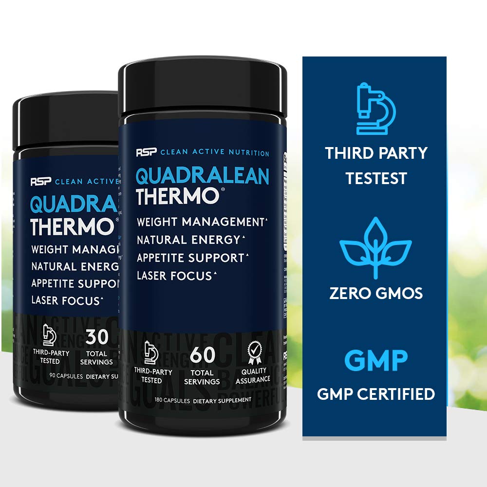 QuadraLean Thermo lifestyle shot in gym setting for focused workouts.