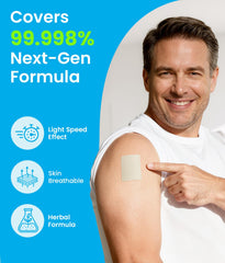 Rstrvbr hypoallergenic adhesive close-up emphasizes skin-friendly comfort