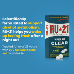 RU-21 comprimidos: formato práctico para usar antes y después de beber.