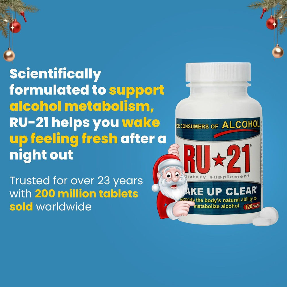 RU-21 pills close-up for daily vitality and next-day clarity