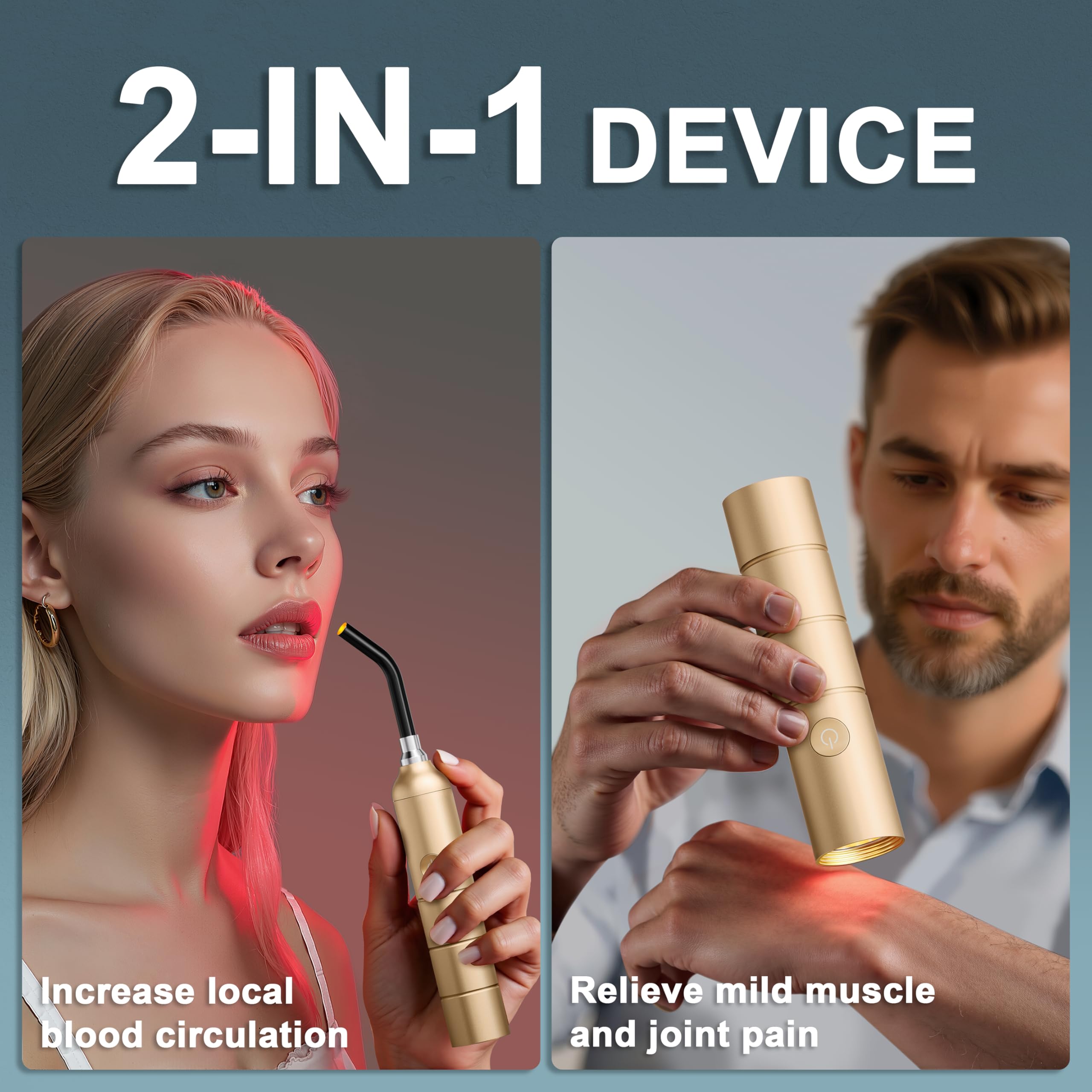 RubraVive Pain Therapy Light held in hand, ergonomic grip for precise application.