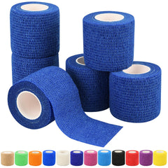 Ruby.Q 2-inch blue bandage wrap roll for secure, comfortable arm support.