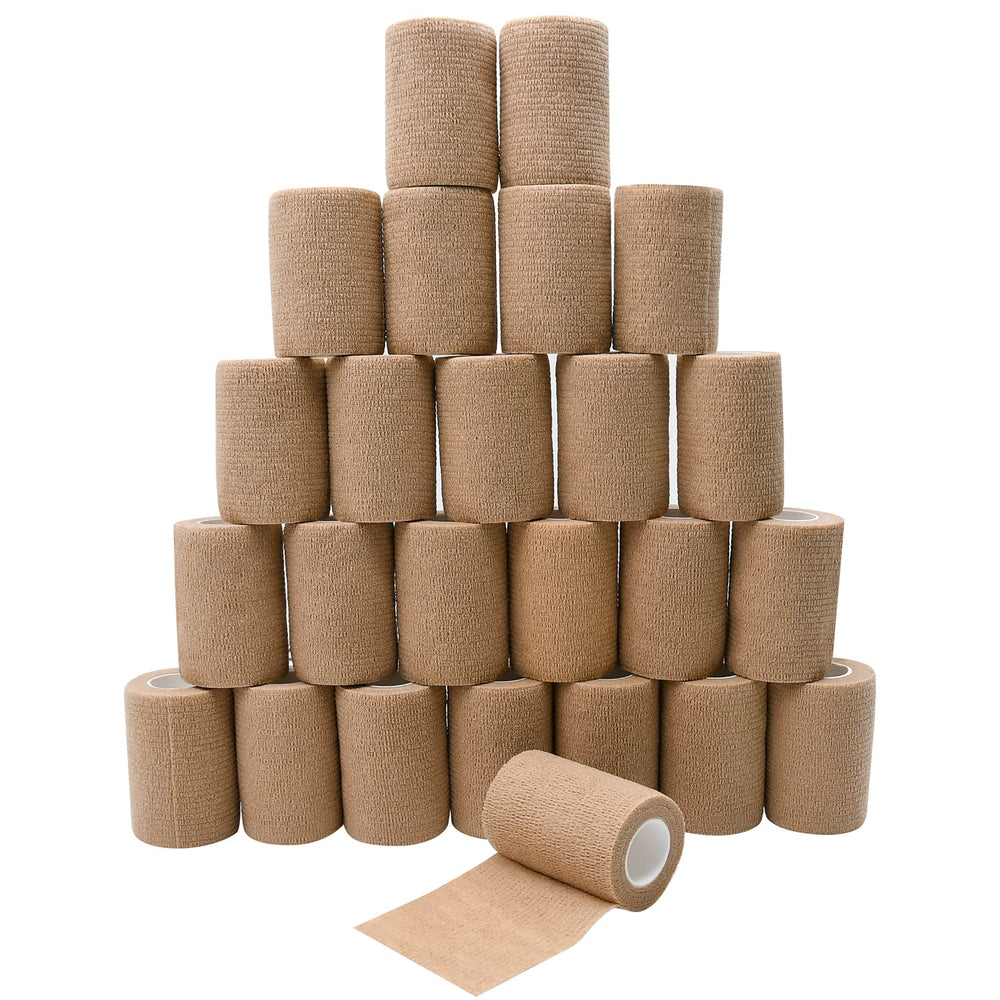 Ruby.Q 3 inch skin color bandage wrap roll for quick secure self adhesion