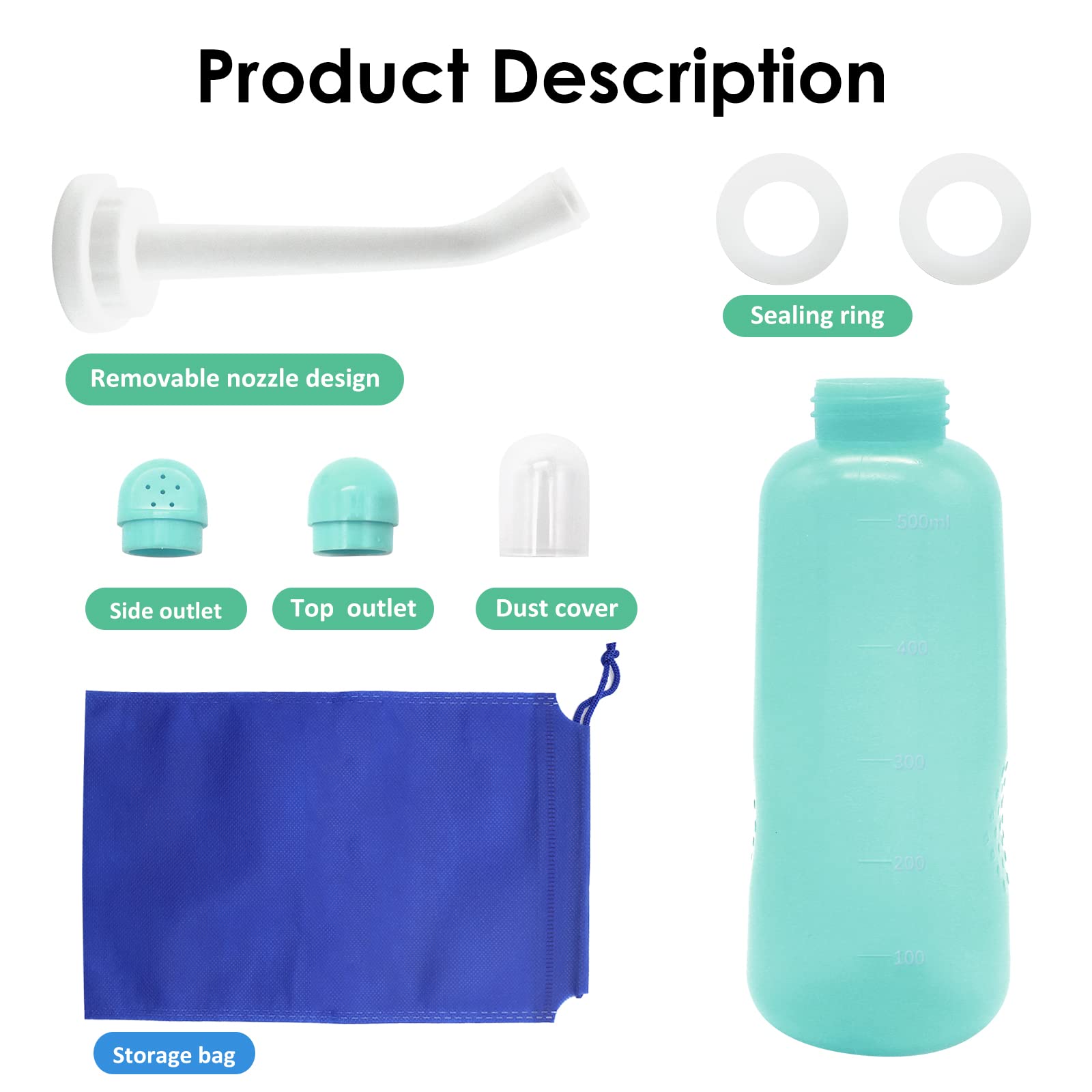 RUFCRIL Peri Bottle: resistencia al calor para desinfección segura.