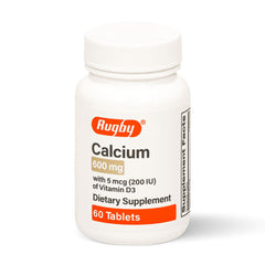 Rugby Calcium 600mg tablets with Vitamin D3 provide daily bone support and absorption