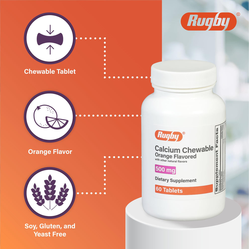 Rugby Calcium D3 ingredients label close view for transparency