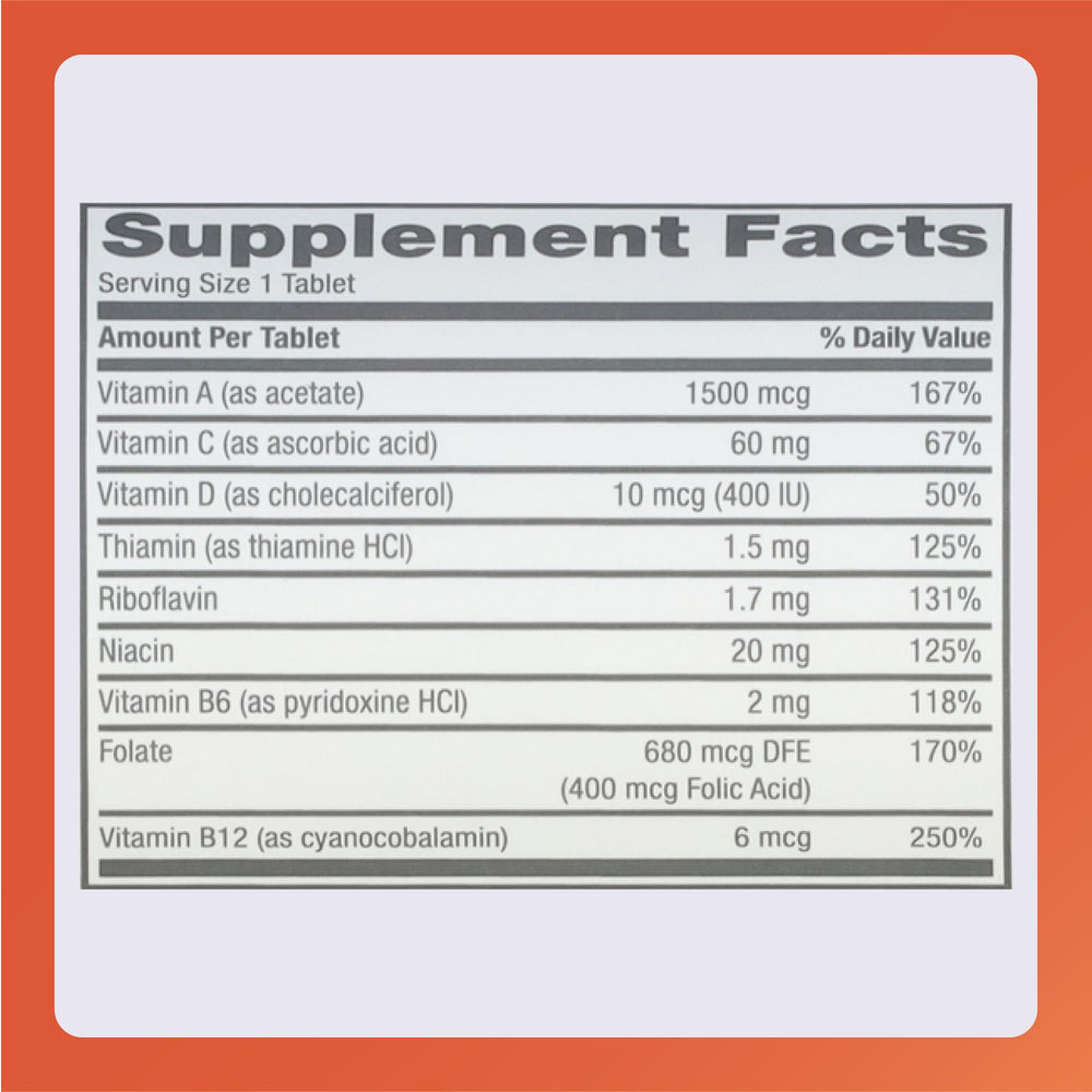 Rugby Daily-Vite packaging box emphasizing quality and trusted OTC supplements