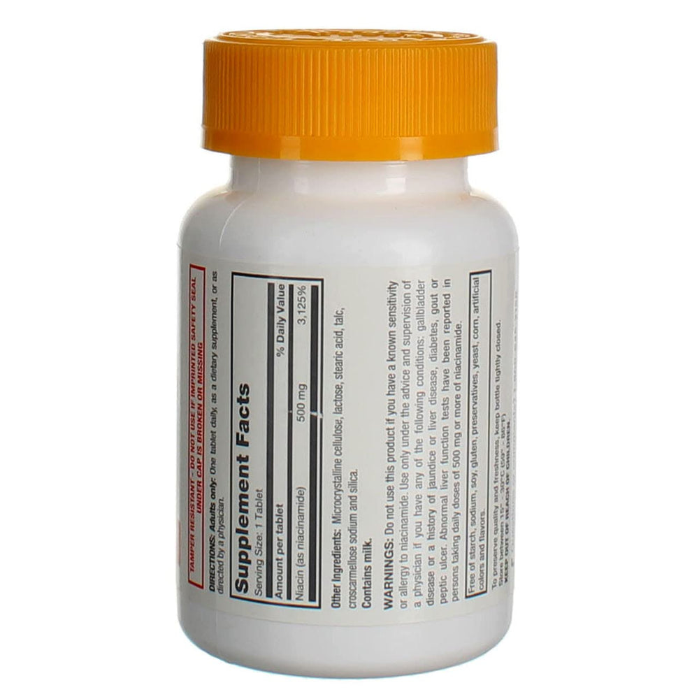Rugby Laboratories Niacinamide 500 mg label closeup with product details