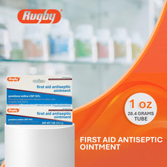 Rugby Laboratories povidone-iodine ointment application highlights easy wound care