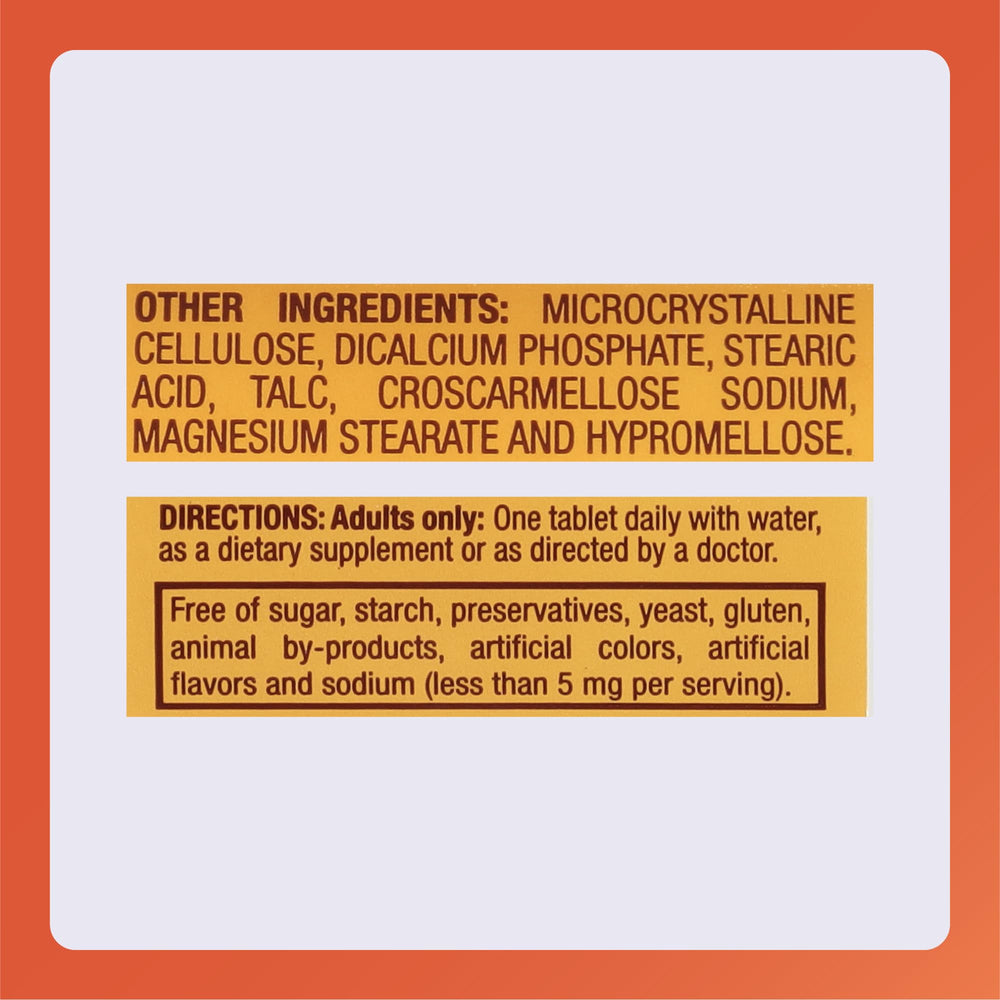 Presentación de 100 tabletas de Rugby Laboratories para consumo diario