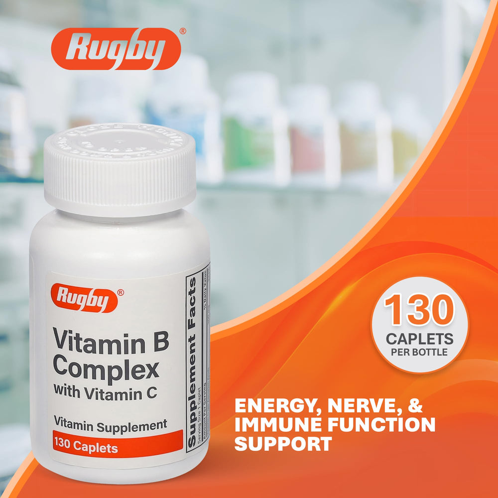 Closeup of Rugby Laboratories caplets for daily supplementation