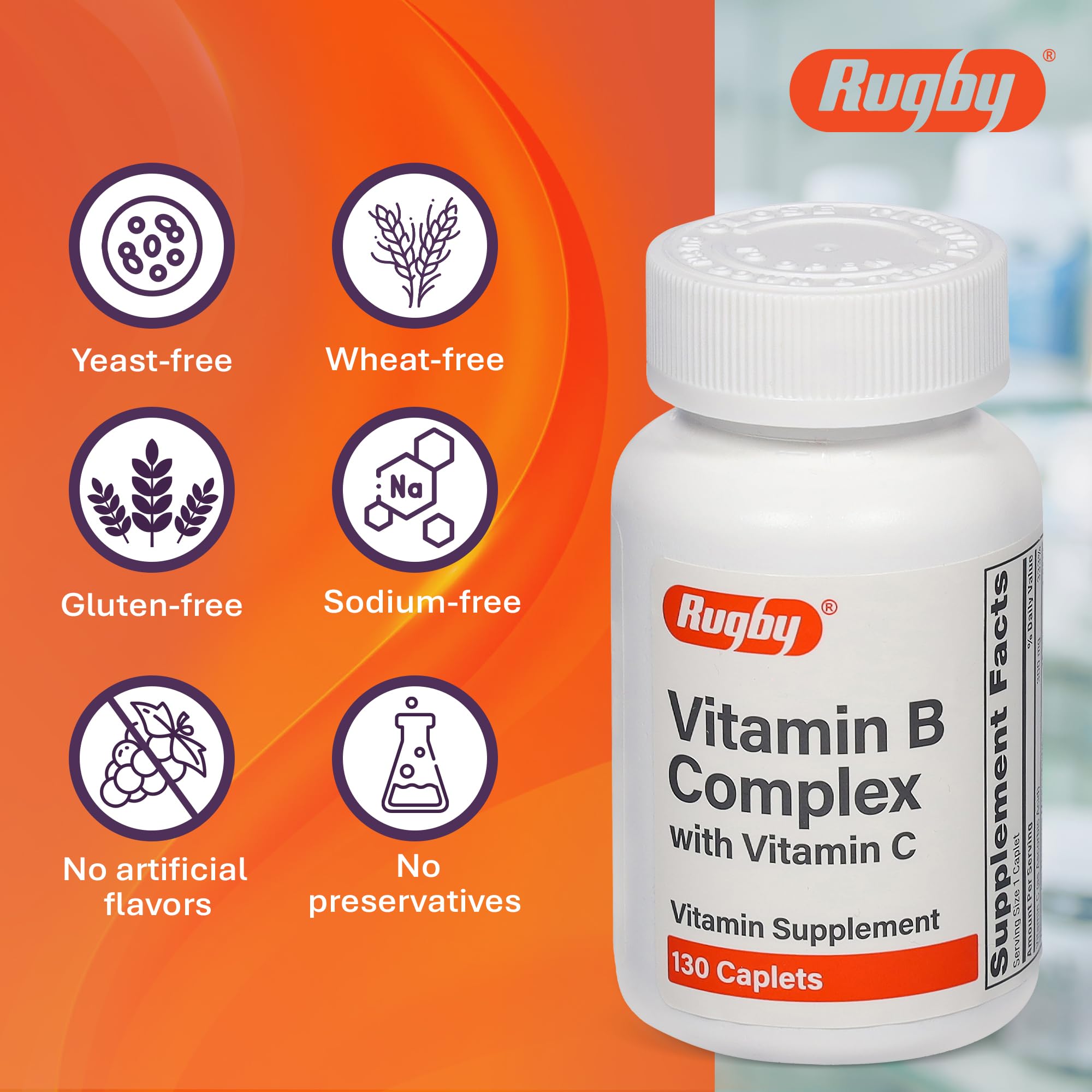 Ingredient glance for Rugby Laboratories Vitamin B Complex