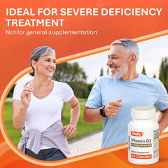 Vitamin D3 capsules by Rugby Laboratories ready for a meal-time routine.
