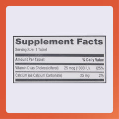Rugby Vitamin D3 pack macro shot, 100-tablet bottle.