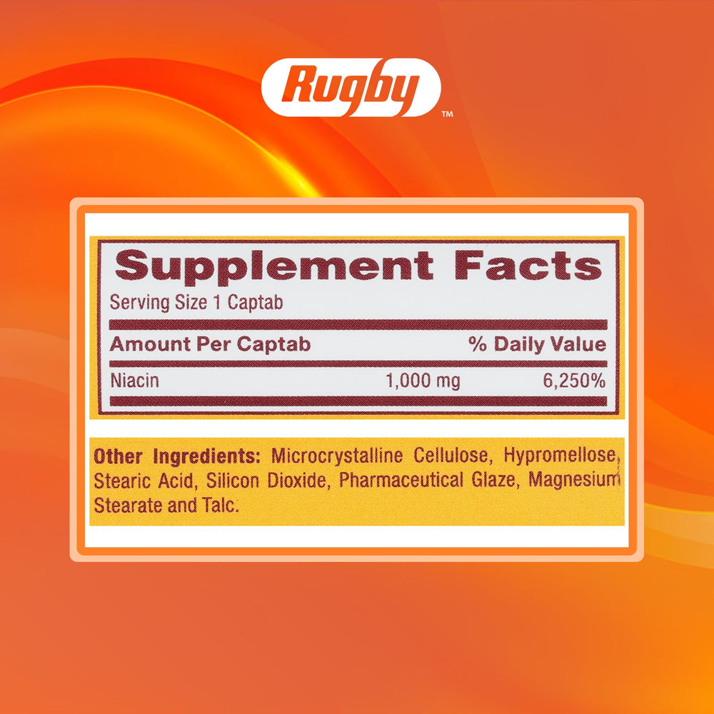 Rugby Niacin capsule detail showing smooth texture and form.