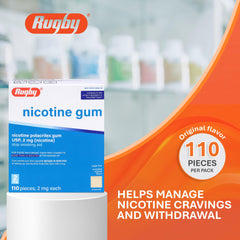 Close-up of Rugby Polacrilex gum showing the tingling chew moment.