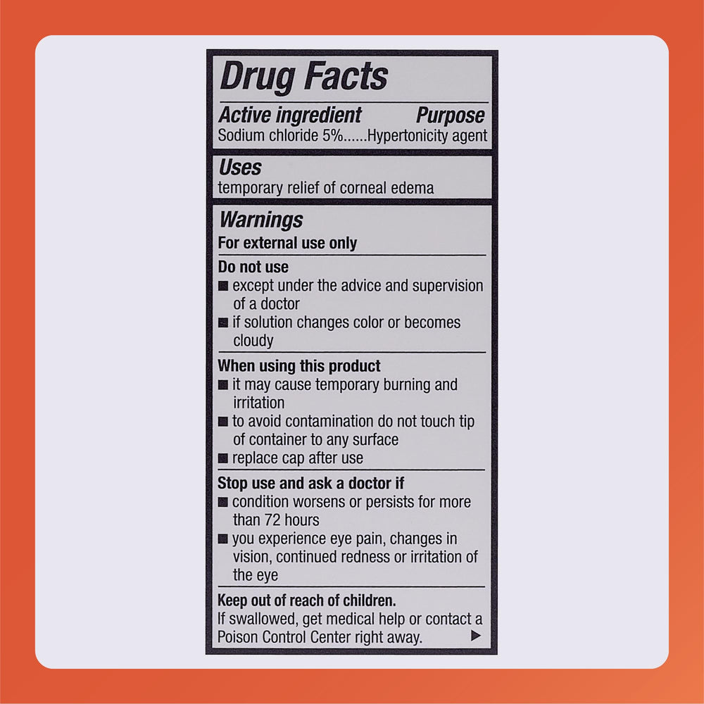 Rugby Sodium Chloride 5% formula ingredient highlight.