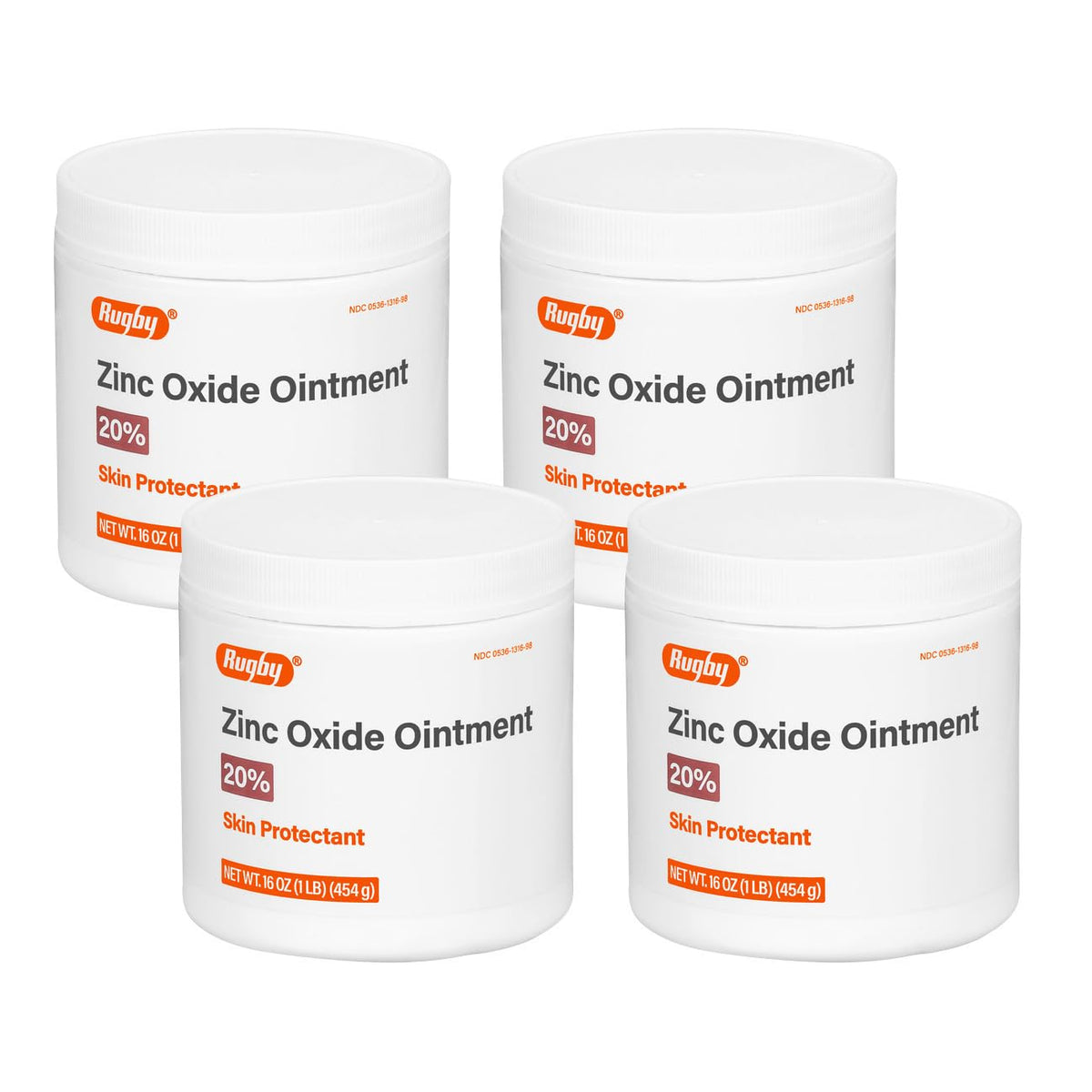 Rugby Zinc Oxide Ointment 16 oz pack-shot showing the product for topical protection.