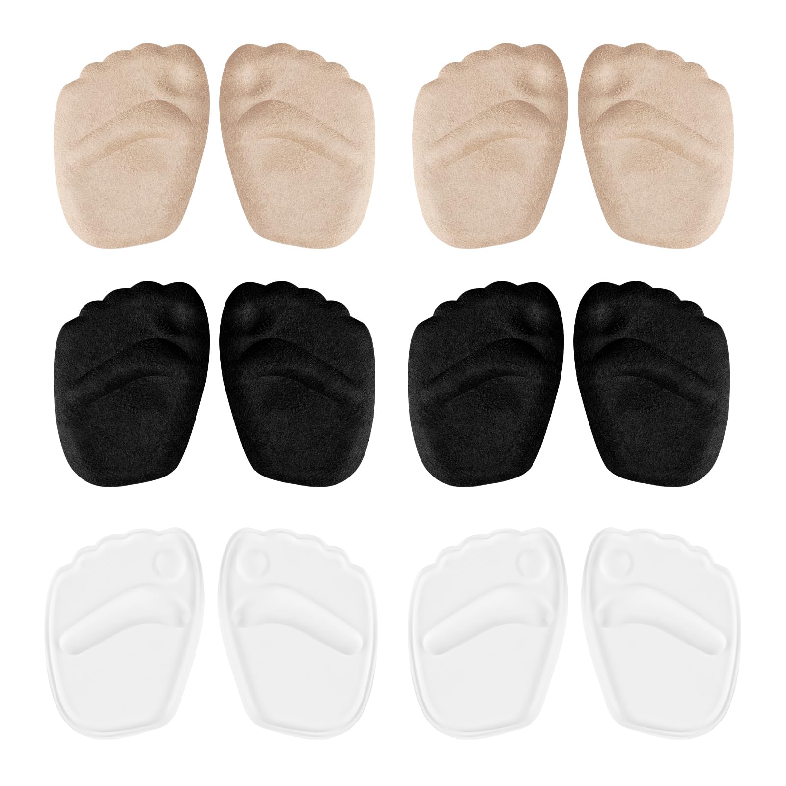 RUGLAMZHIP metatarsal pads close-up highlighting soft suede for comfort.