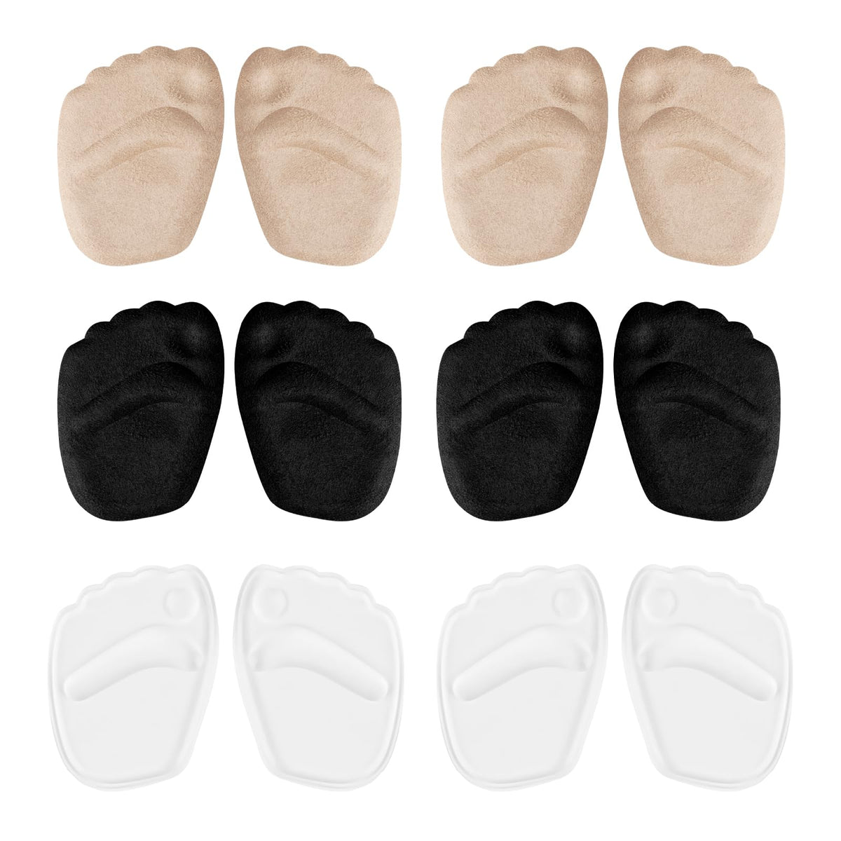 RUGLAMZHIP metatarsal pads close-up highlighting soft suede for comfort.
