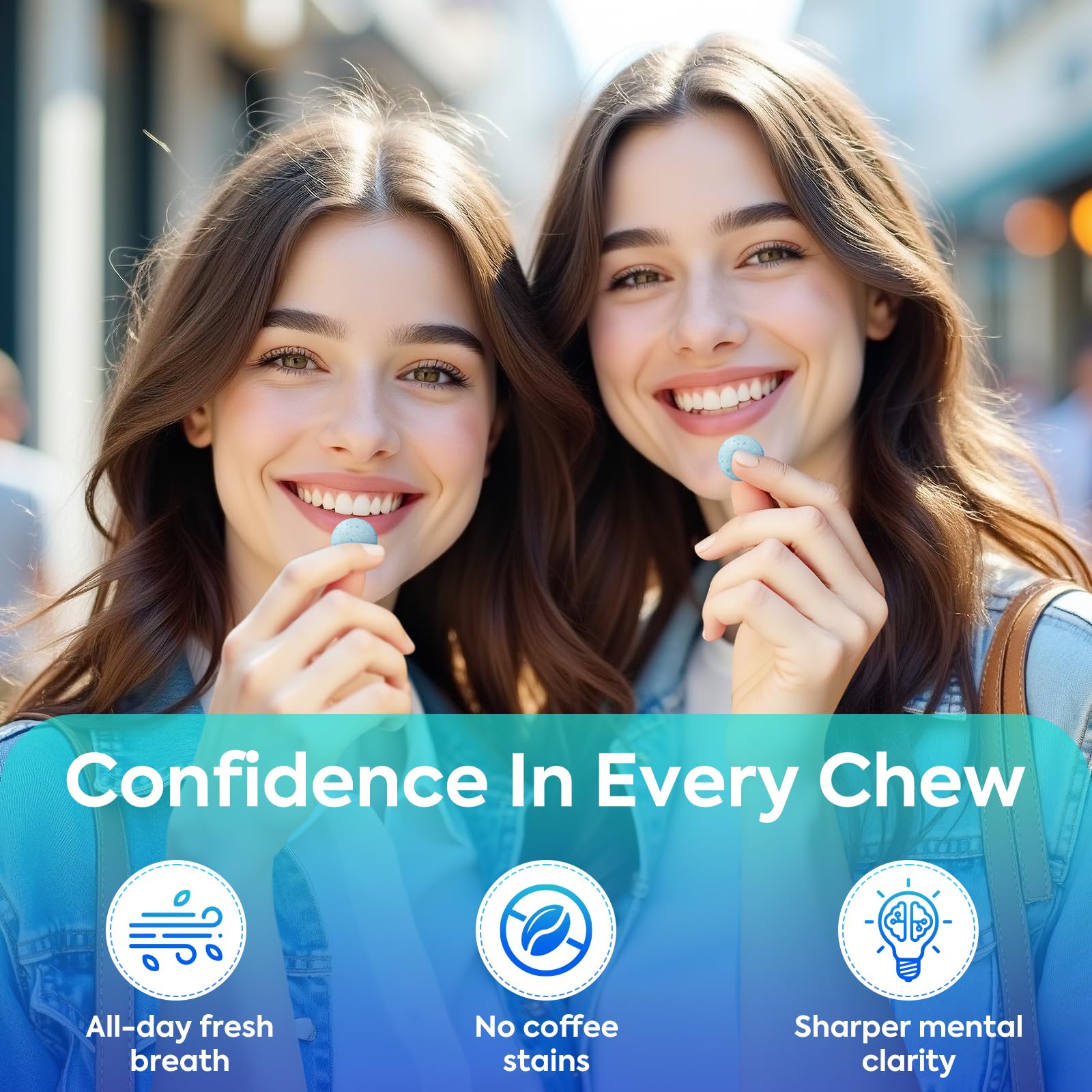RUISAFO Focus Gum sugar-free peppermint offers refreshing flavor without sugar.
