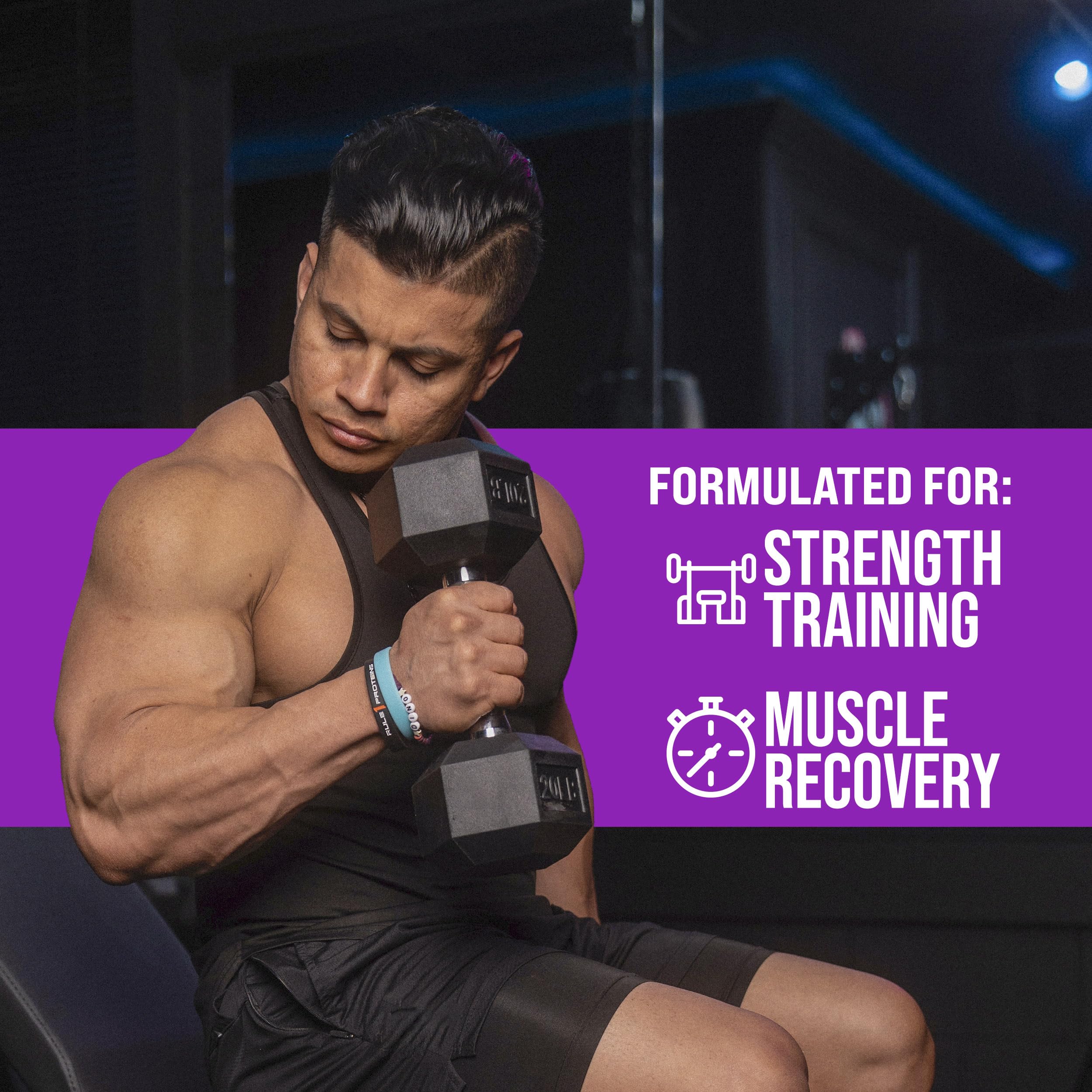 Rule 1 Casein Protein Vanilla Creme bedside nighttime setup for routine use