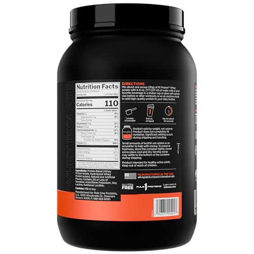Pouring Rule 1 Whey Isolate into a glass for quick post-workout fueling