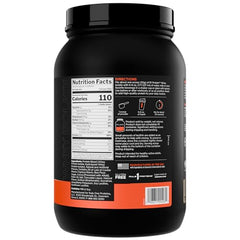 Rule 1 R1 Protein scoop beside Cookies Creme powder highlights 25g protein per serving