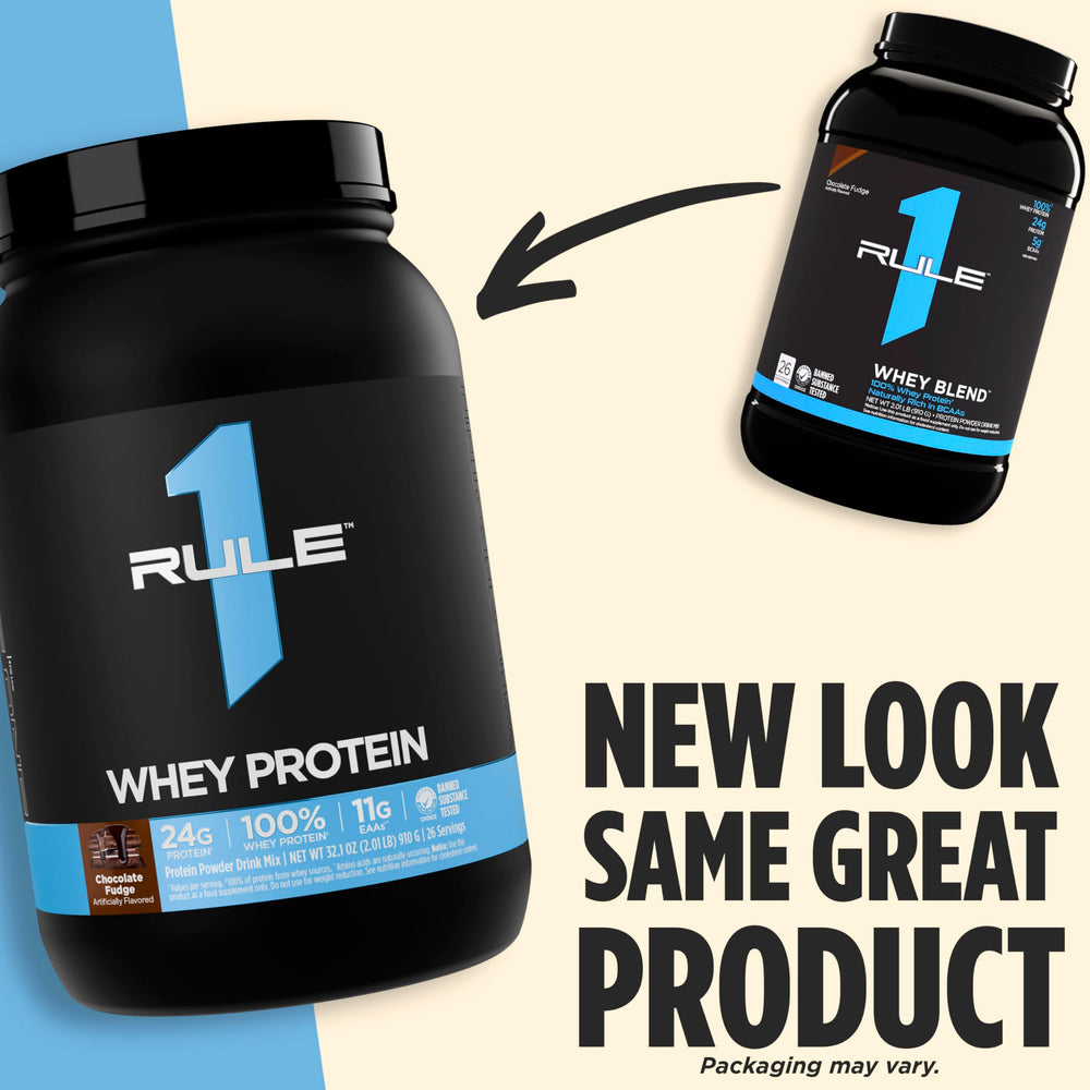 Rule 1 Whey Protein with 5 BCAAs per serving supports recovery